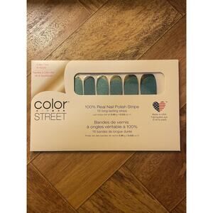 Color Street Nail Polish Strips Feeling Pine - Two Tone Green - Brand New